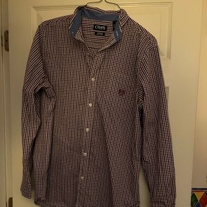 Men’s large, chaps dress shirt, worn once from a smoke free home